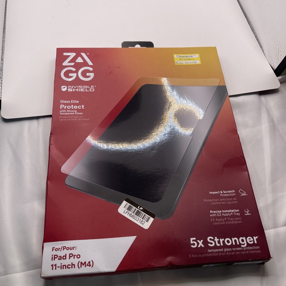 Zagg InvisibleShield Glass Elite Screen Protector For iPad Pro 11-Inch (M4) 5x S